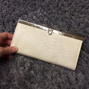 Cream Faux Leather Wallet